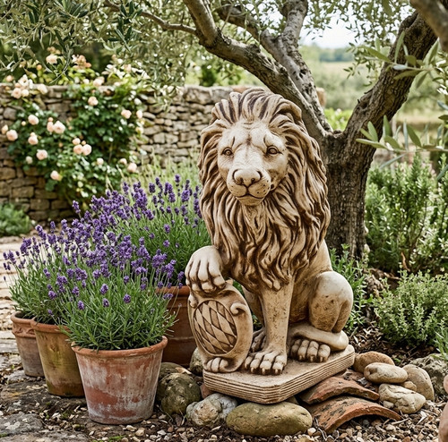 Steinfigur löwe 55 cm - 🔶,