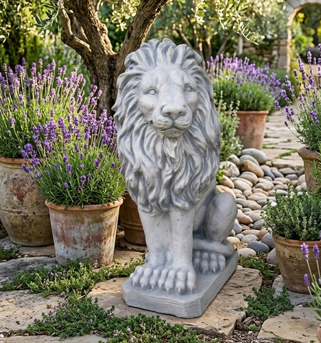 Steinfigur löwe 55 cm - 🔶,